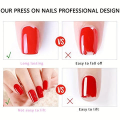 24 pcs Glitter Halloween Press On Nails - Easy to Apply and Remove