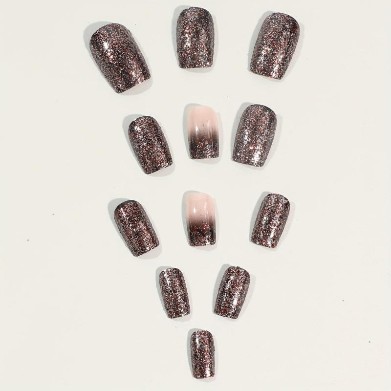 24 pcs Glitter Halloween Press On Nails - Easy to Apply and Remove