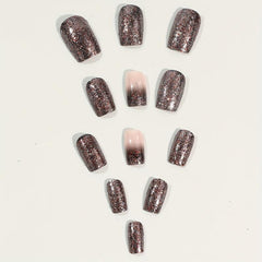 24 pcs Glitter Halloween Press On Nails - Easy to Apply and Remove