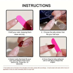 24pcs Yellow Short Square Press Nails Gloss