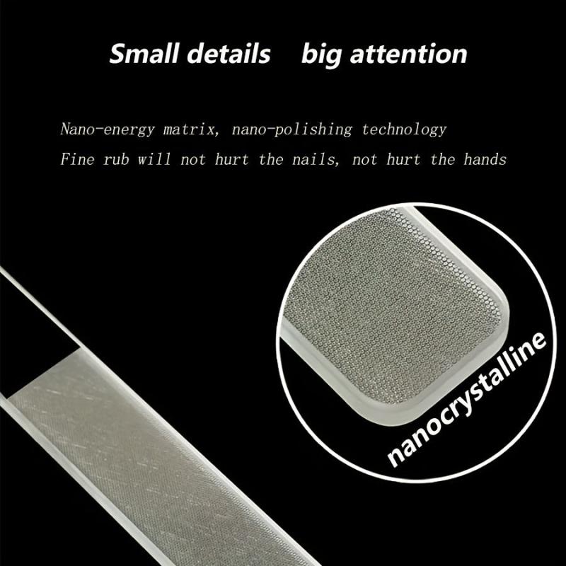 8 Pcs Nano Glass Nail Polishing File Set for Salon & Home Use