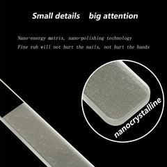 8 Pcs Nano Glass Nail Polishing File Set for Salon & Home Use