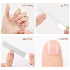 8 Pcs Nano Glass Nail Polishing File Set for Salon & Home Use