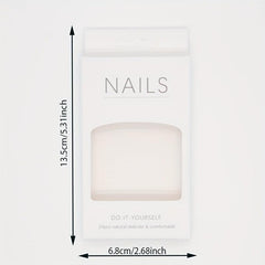 Pink Glitter Square Press On Nails Full Cover Acrylic Kit