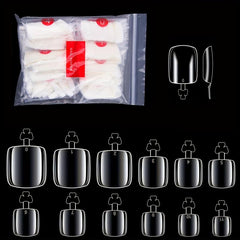600 Pcs False Toenails Transparent Press On Nail Art DIY Salon