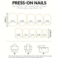 Cat Press On Nails Glossy Full Cover Stick On Acrylic Nails