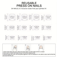 24Pcs Glitter Artificial Toe Nails w/ Tabs & File Stick - Solid Color