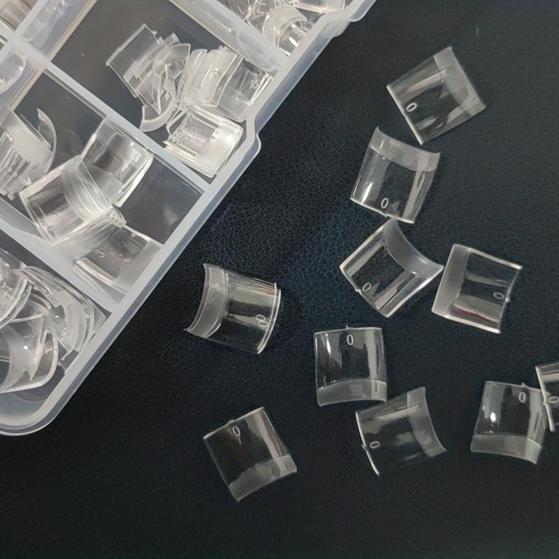 200pcs Soft Gel Nail Tips Half Matte Clear Acrylic Nail Tips French False Nails