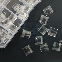 200pcs Soft Gel Nail Tips Half Matte Clear Acrylic Nail Tips French False Nails