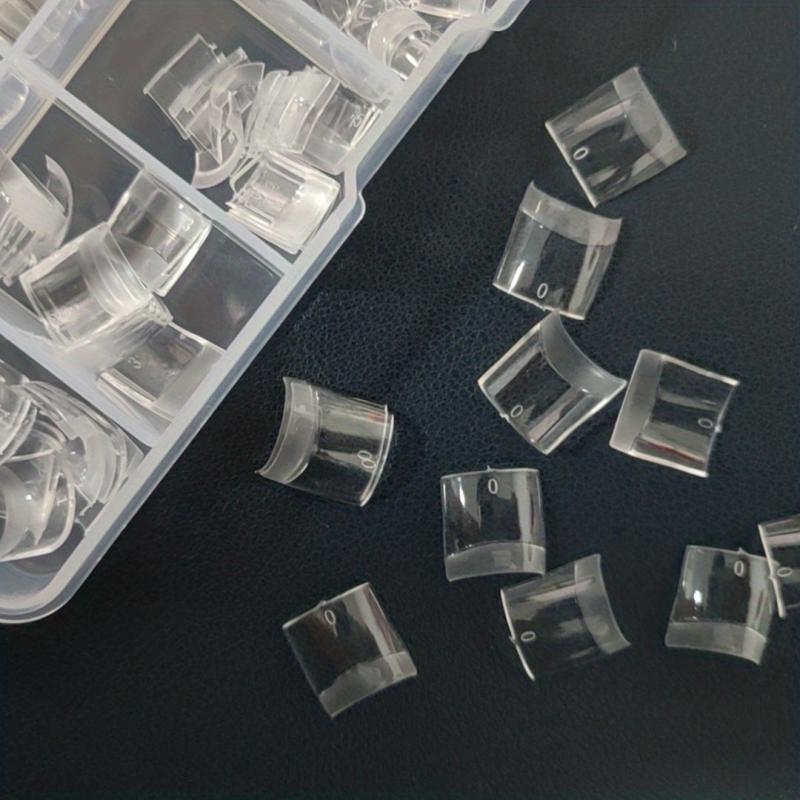 200pcs Soft Gel Nail Tips Half Matte Clear Acrylic Nail Tips French False Nails