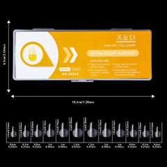Full Cover Almond Nail Tips for Acrylic Nails - Professional Soft Gel Nail Tips