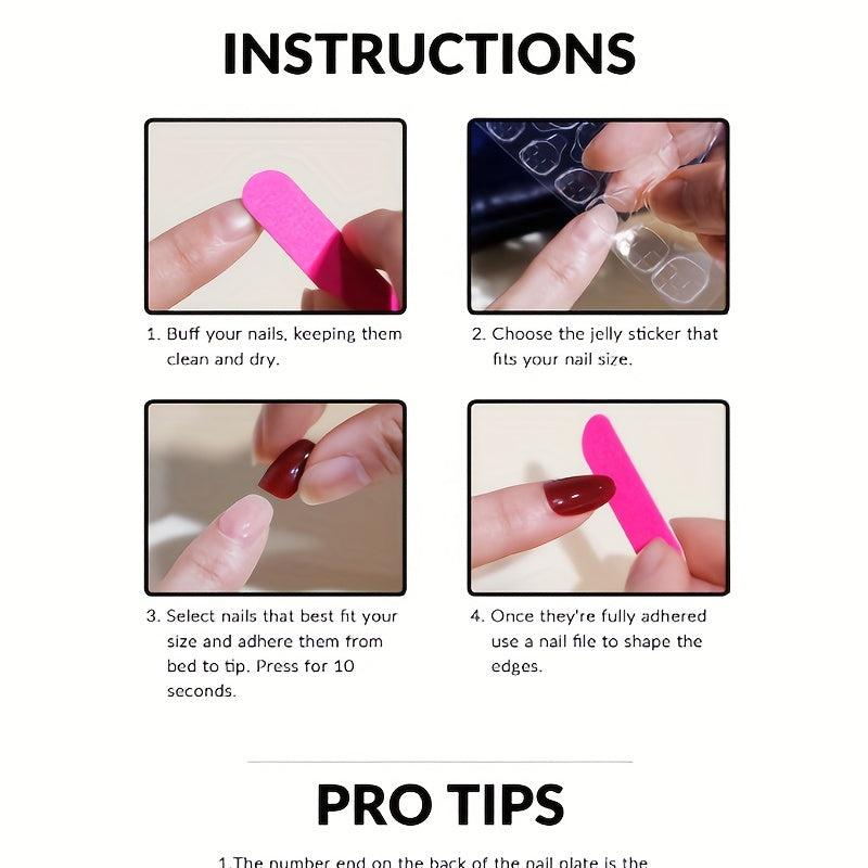 24pcs Nude Pink French Tip Press On Toenails Short Square False Toenails
