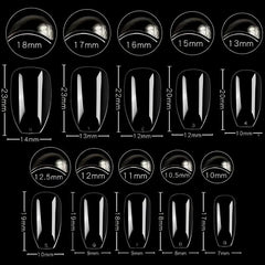 Matte Square Press On Nails Reusable French False Nails