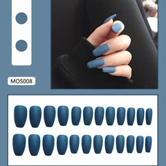 Matte Square Press On Nails Reusable French False Nails