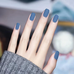 Matte Square Press On Nails Reusable French False Nails