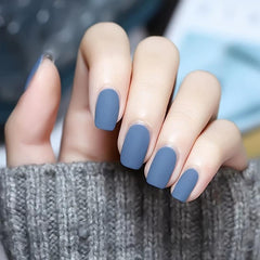 Matte Square Press On Nails Reusable French False Nails