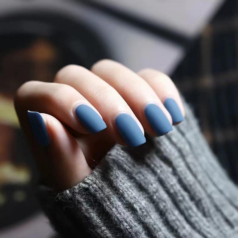 Matte Square Press On Nails Reusable French False Nails