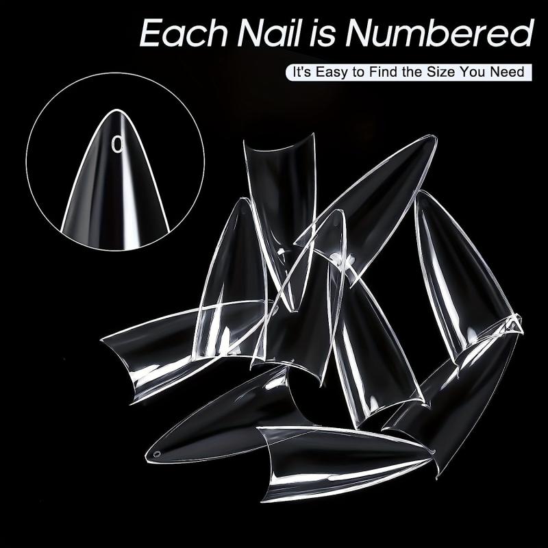 120PCS Medium Stiletto Nail Tips Almond Shape False Nails
