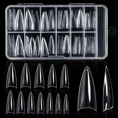 120PCS Medium Stiletto Nail Tips Almond Shape False Nails