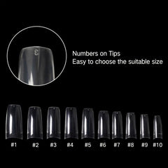 French Acrylic Nail Tips 100 PCS Press On Nails with Box