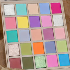 25 Eyeshadow Palette Oat Milk Tea Orange Brown Glitter Pearly Shimmer