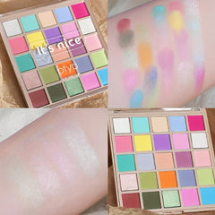 25 Eyeshadow Palette Oat Milk Tea Orange Brown Glitter Pearly Shimmer