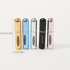 5 pcs Refillable Travel Perfume Spray Bottle Portable and Convenient