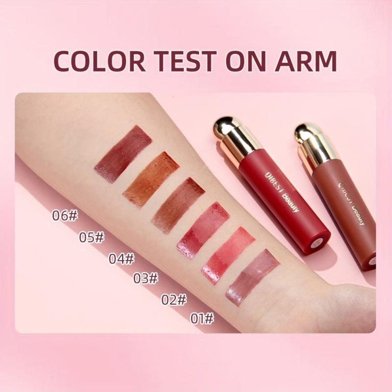 6 Colors Nourishing Lip Glaze Mirror Watery Lip Gloss