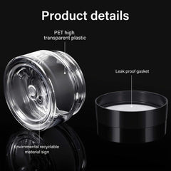 6 Pcs Plastic Pot Jars Round Clear Leak Proof Cosmetic Container With Lids