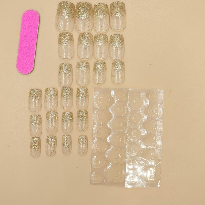 Blinged Out Square Press On Nails Kit