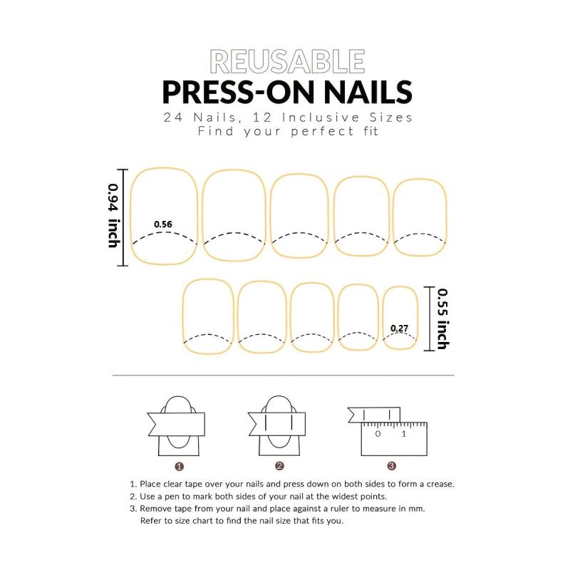 Blinged Out Square Press On Nails Kit