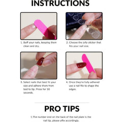 24pcs Glossy Rose Red Press On Toenails for Women - Easy to Apply and Remove