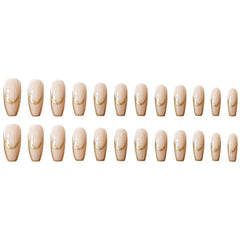 Foil Stripe Ballet Nails Press On Manicure