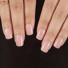 24 pcs Stylish Square Press-On Nails Solid Acrylic Full Cover False Nails