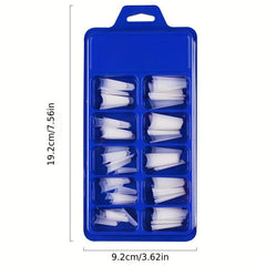 100 pcs Clear French Acrylic False Nail Tips 10 Sizes DIY Nail Art Salon Use
