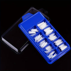 100 pcs Clear French Acrylic False Nail Tips 10 Sizes DIY Nail Art Salon Use