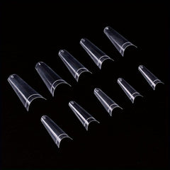 100 pcs Clear French Acrylic False Nail Tips 10 Sizes DIY Nail Art Salon Use