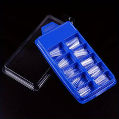 100 pcs Clear French Acrylic False Nail Tips 10 Sizes DIY Nail Art Salon Use