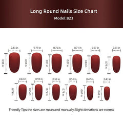 Medium Glossy Acrylic Full Cover Press On Nails Kit for Women and Girls