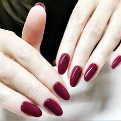 Medium Glossy Acrylic Full Cover Press On Nails Kit for Women and Girls