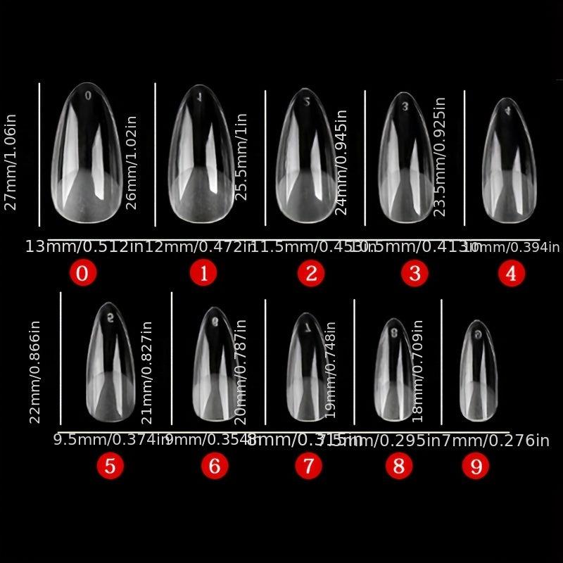 240pcs Almond Nail Tips Matte Stiletto False Nails