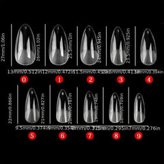 240pcs Almond Nail Tips Matte Stiletto False Nails