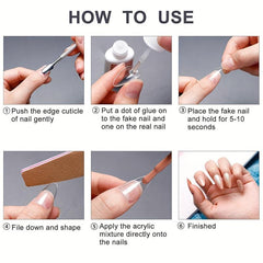 240pcs Almond Nail Tips Matte Stiletto False Nails