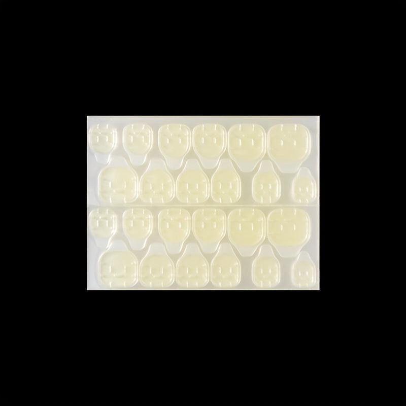 Waterproof & Breathable Adhesive Tabs for Nail Art, 24 Sheets