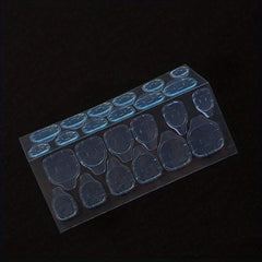 Waterproof & Breathable Adhesive Tabs for Nail Art, 24 Sheets