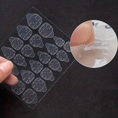 Waterproof & Breathable Adhesive Tabs for Nail Art, 24 Sheets