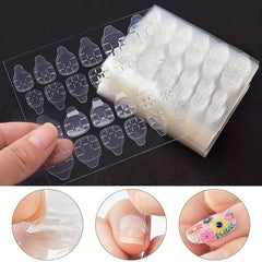 Waterproof & Breathable Adhesive Tabs for Nail Art, 24 Sheets