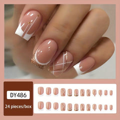 Y2K Style Ballerina Press On Nails Acrylic False Full Coverage