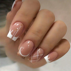 Y2K Style Ballerina Press On Nails Acrylic False Full Coverage