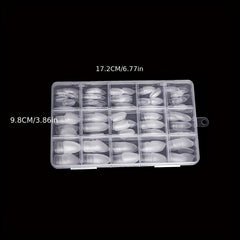 330pcs Matte Clear Acrylic Nail Tips Full Cover False Nail Tips